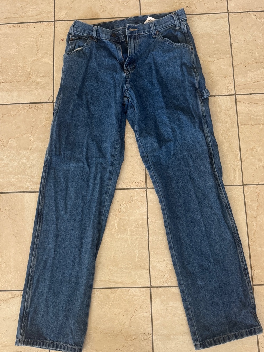 Dickies Men's Blue Relaxed Work Jeans
